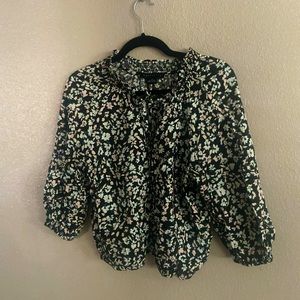 Sanctuary Linen Floral Blouse M